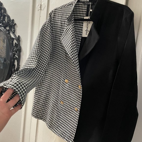 Black & White Houndstooth Blazer - Picture 7 of 8